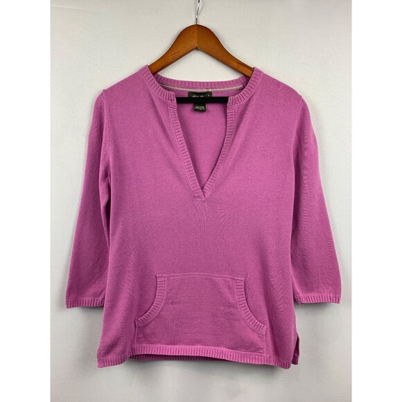 Eddie Bauer Womens Pink Cotton Pullover Sweater S - Picture 1 of 5